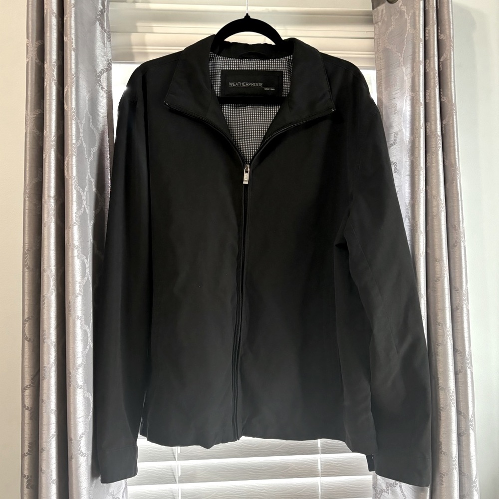 Vintage Weatherproof Men’s Black Windbreaker Size XL Neutral Outerwear Golf
